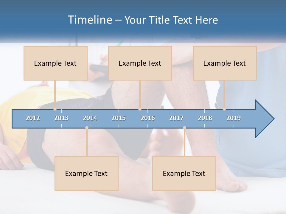 A Doctor Examining A Man's Leg With A Stethoscope PowerPoint Template