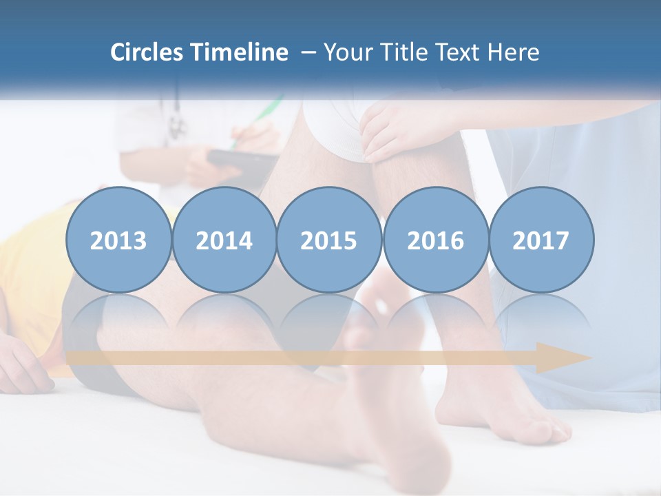 A Doctor Examining A Man's Leg With A Stethoscope PowerPoint Template