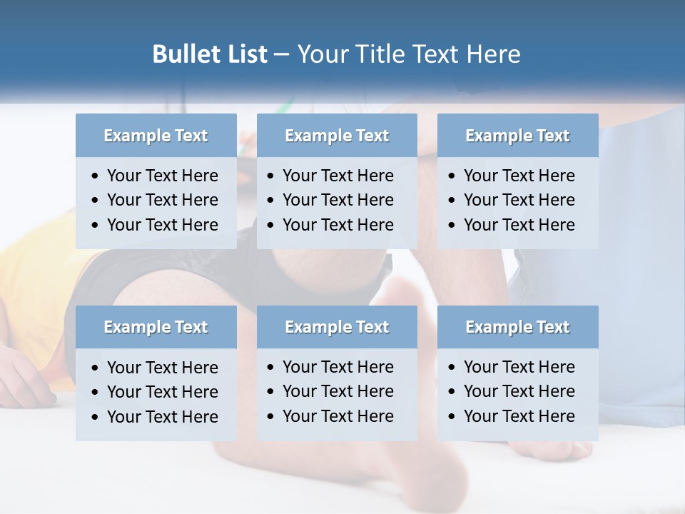 A Doctor Examining A Man's Leg With A Stethoscope PowerPoint Template