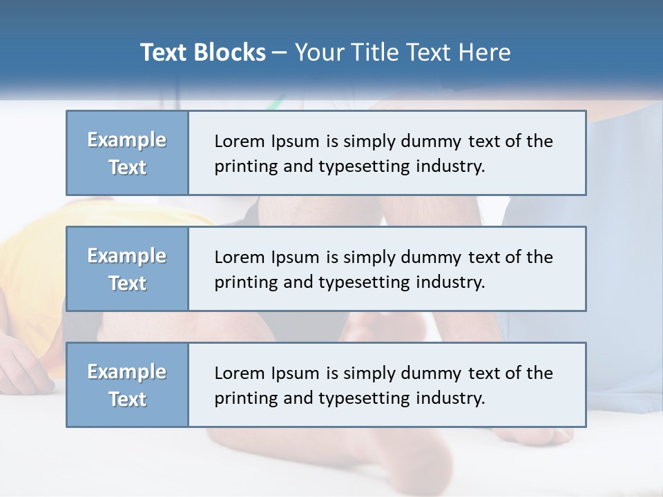 A Doctor Examining A Man's Leg With A Stethoscope PowerPoint Template