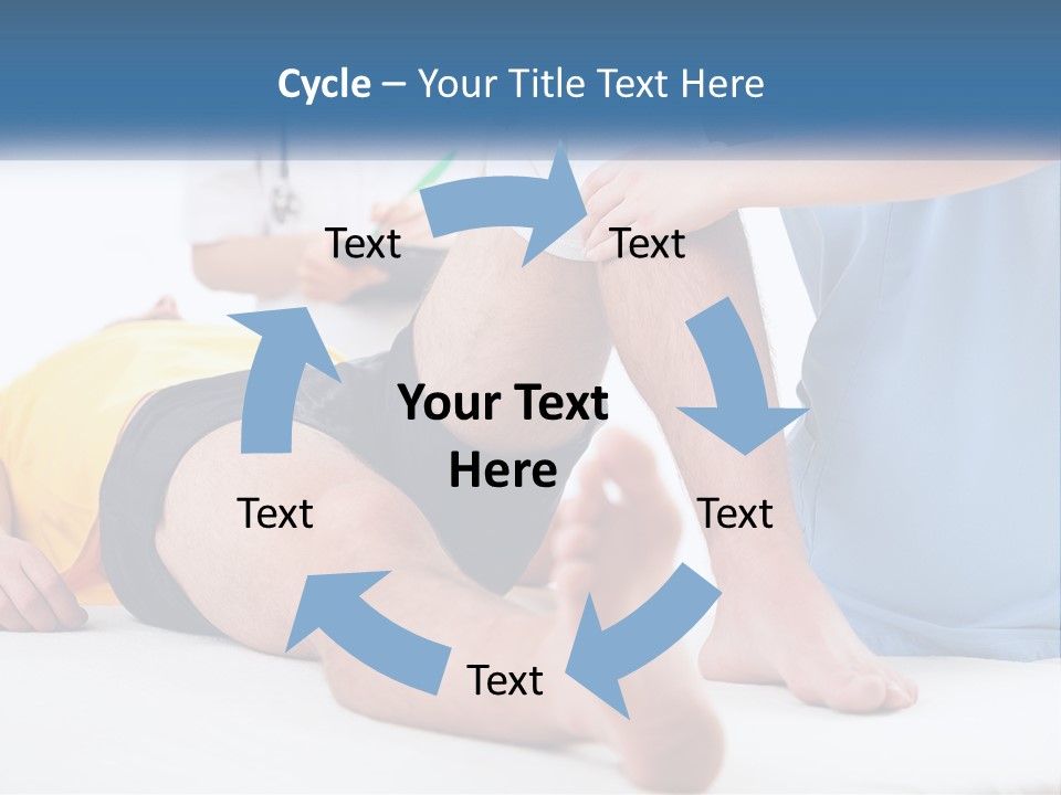 A Doctor Examining A Man's Leg With A Stethoscope PowerPoint Template