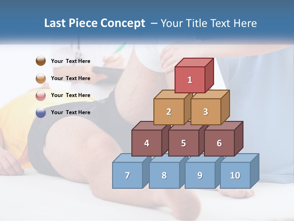 A Doctor Examining A Man's Leg With A Stethoscope PowerPoint Template