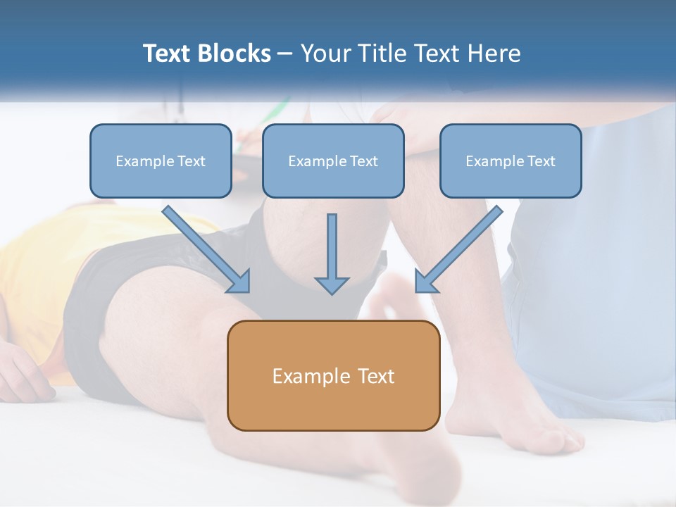 A Doctor Examining A Man's Leg With A Stethoscope PowerPoint Template