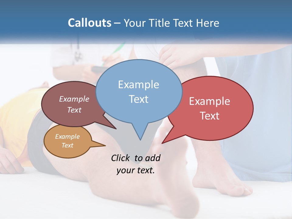 A Doctor Examining A Man's Leg With A Stethoscope PowerPoint Template