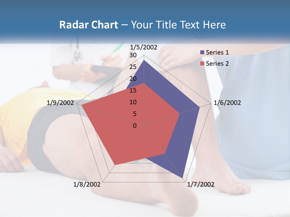 A Doctor Examining A Man's Leg With A Stethoscope PowerPoint Template