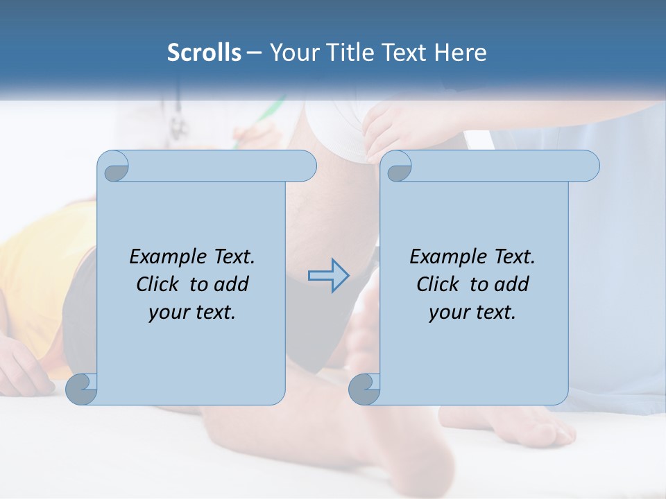 A Doctor Examining A Man's Leg With A Stethoscope PowerPoint Template
