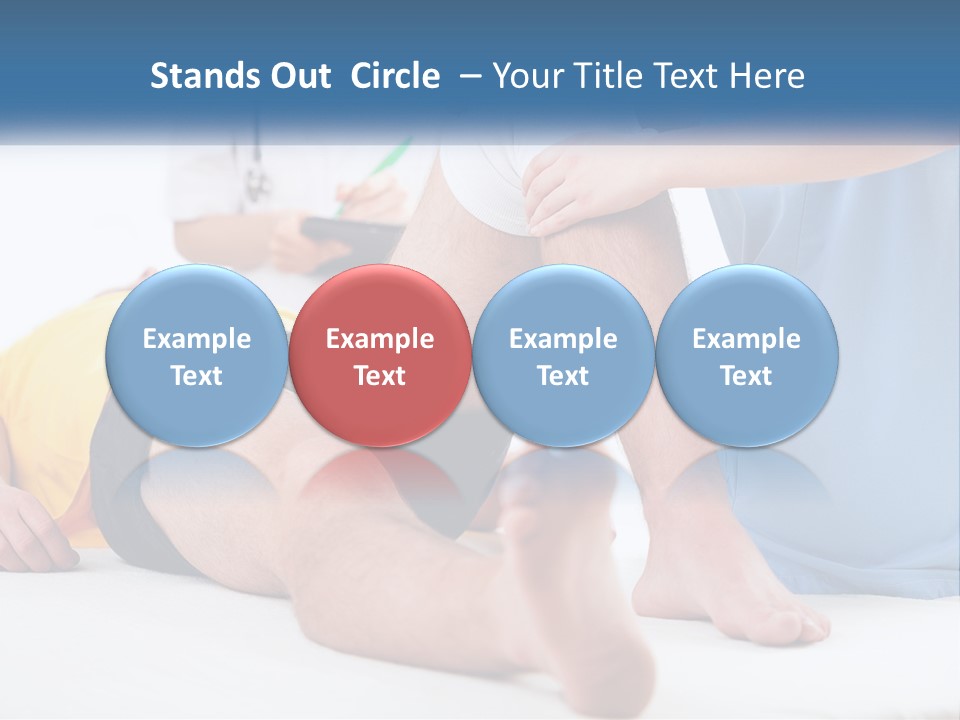 A Doctor Examining A Man's Leg With A Stethoscope PowerPoint Template