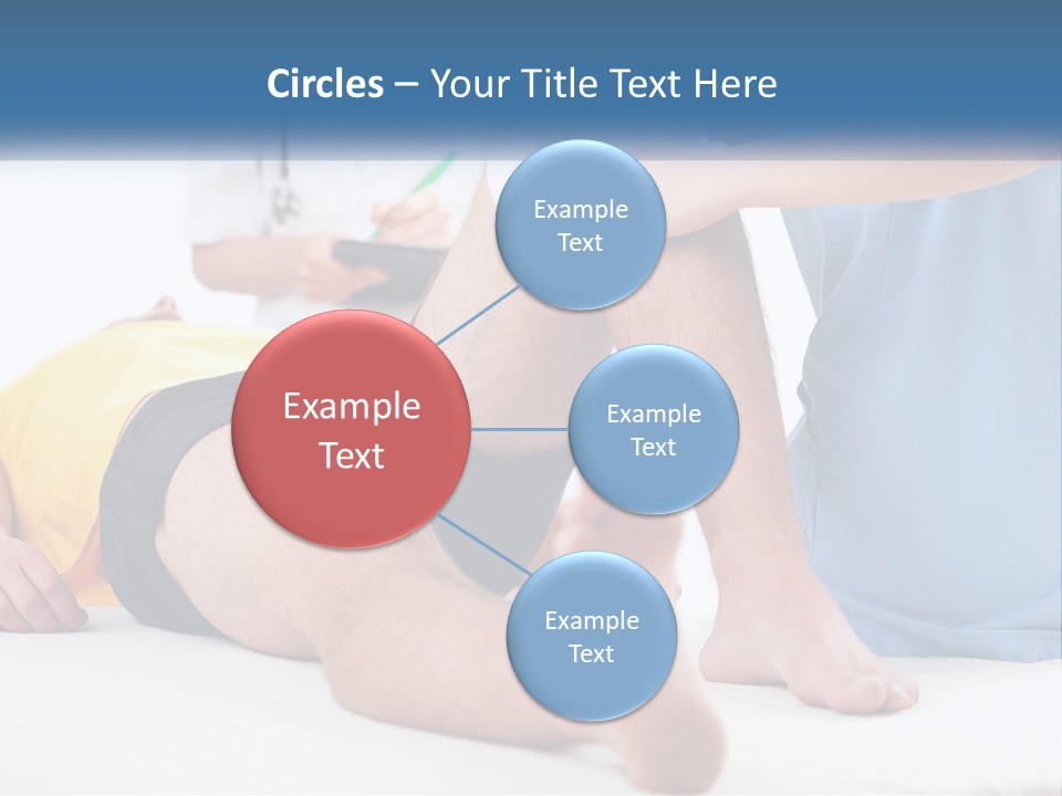 A Doctor Examining A Man's Leg With A Stethoscope PowerPoint Template