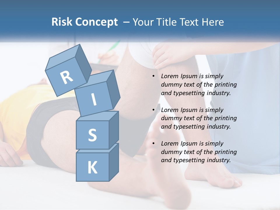 A Doctor Examining A Man's Leg With A Stethoscope PowerPoint Template