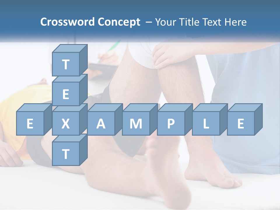 A Doctor Examining A Man's Leg With A Stethoscope PowerPoint Template