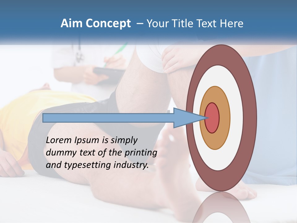 A Doctor Examining A Man's Leg With A Stethoscope PowerPoint Template