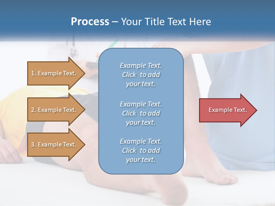 A Doctor Examining A Man's Leg With A Stethoscope PowerPoint Template