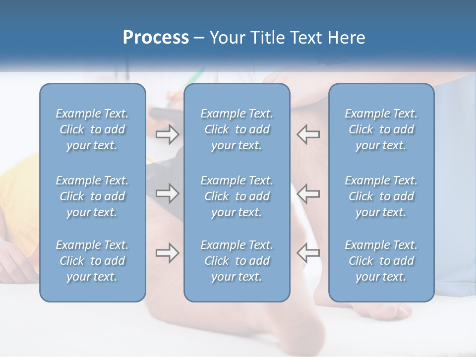 A Doctor Examining A Man's Leg With A Stethoscope PowerPoint Template