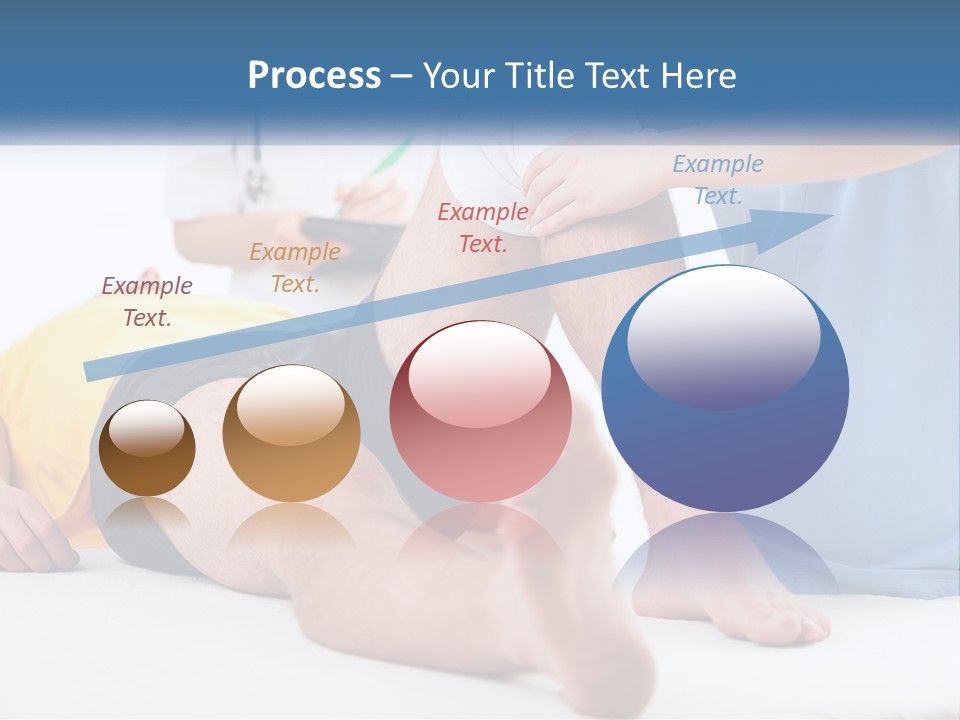 A Doctor Examining A Man's Leg With A Stethoscope PowerPoint Template