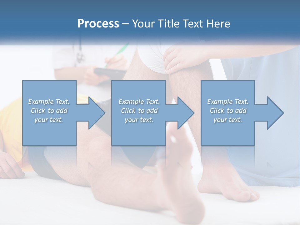 A Doctor Examining A Man's Leg With A Stethoscope PowerPoint Template