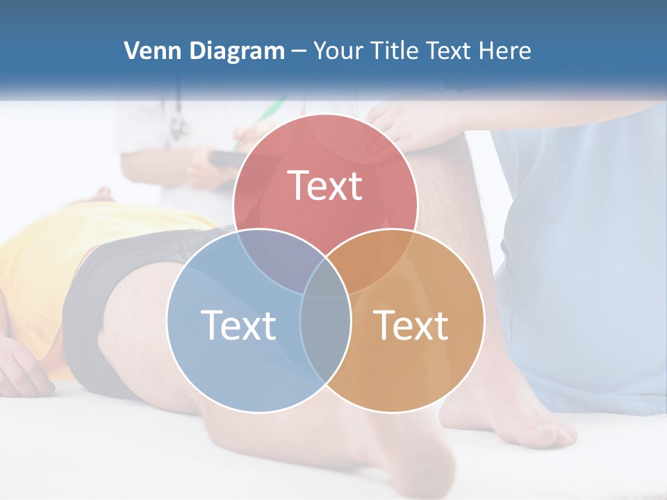 A Doctor Examining A Man's Leg With A Stethoscope PowerPoint Template