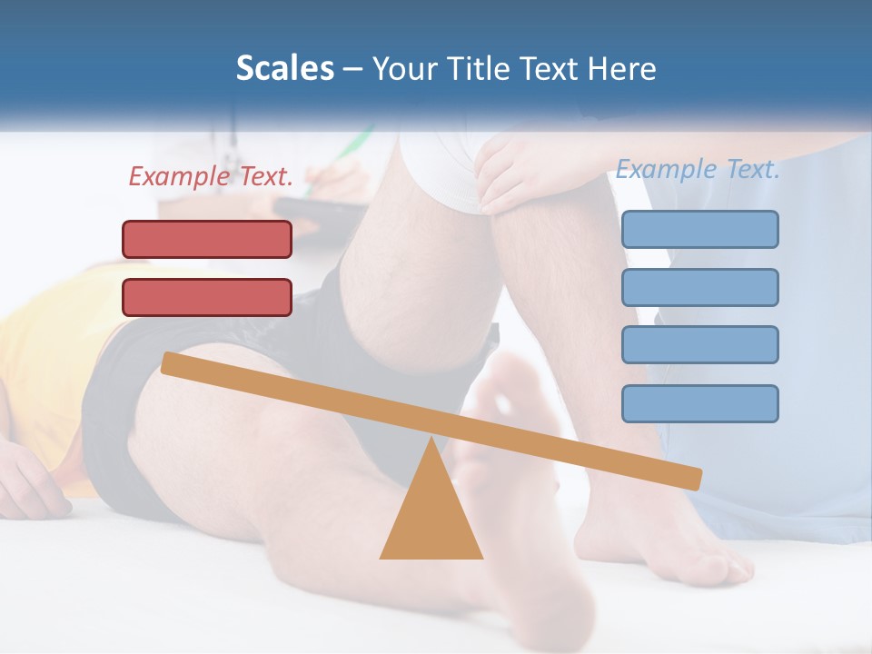 A Doctor Examining A Man's Leg With A Stethoscope PowerPoint Template