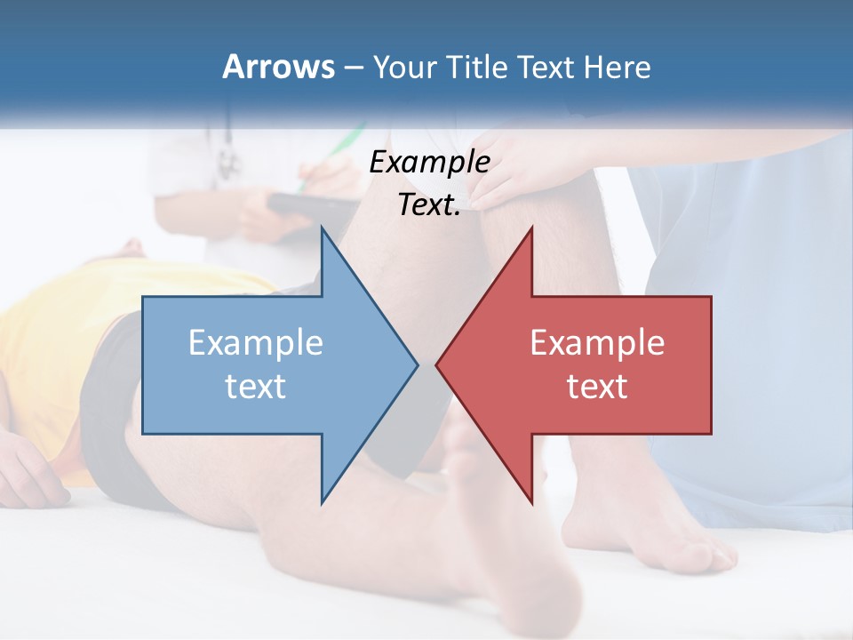 A Doctor Examining A Man's Leg With A Stethoscope PowerPoint Template