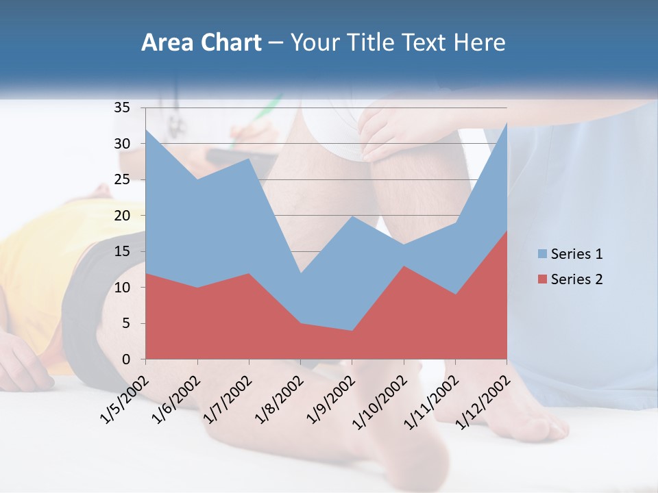 A Doctor Examining A Man's Leg With A Stethoscope PowerPoint Template