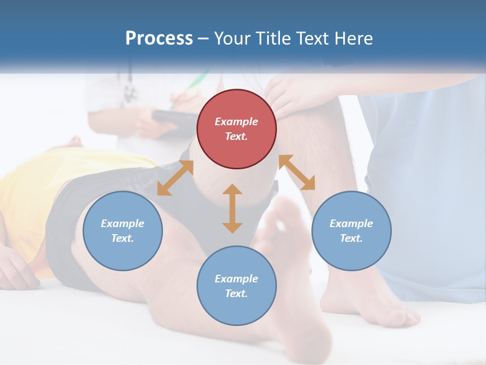 A Doctor Examining A Man's Leg With A Stethoscope PowerPoint Template