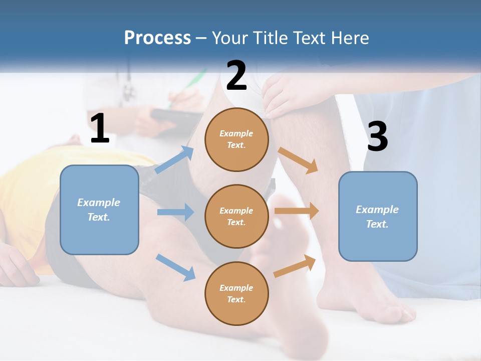 A Doctor Examining A Man's Leg With A Stethoscope PowerPoint Template
