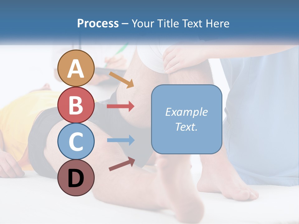A Doctor Examining A Man's Leg With A Stethoscope PowerPoint Template