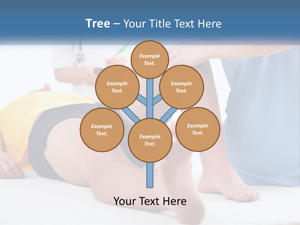 A Doctor Examining A Man's Leg With A Stethoscope PowerPoint Template