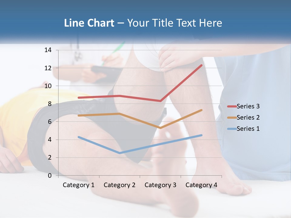 A Doctor Examining A Man's Leg With A Stethoscope PowerPoint Template