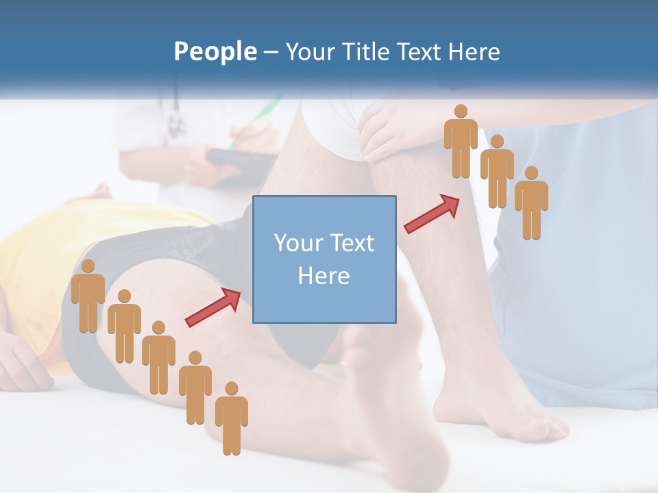 A Doctor Examining A Man's Leg With A Stethoscope PowerPoint Template