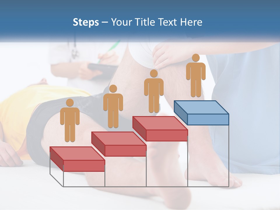 A Doctor Examining A Man's Leg With A Stethoscope PowerPoint Template