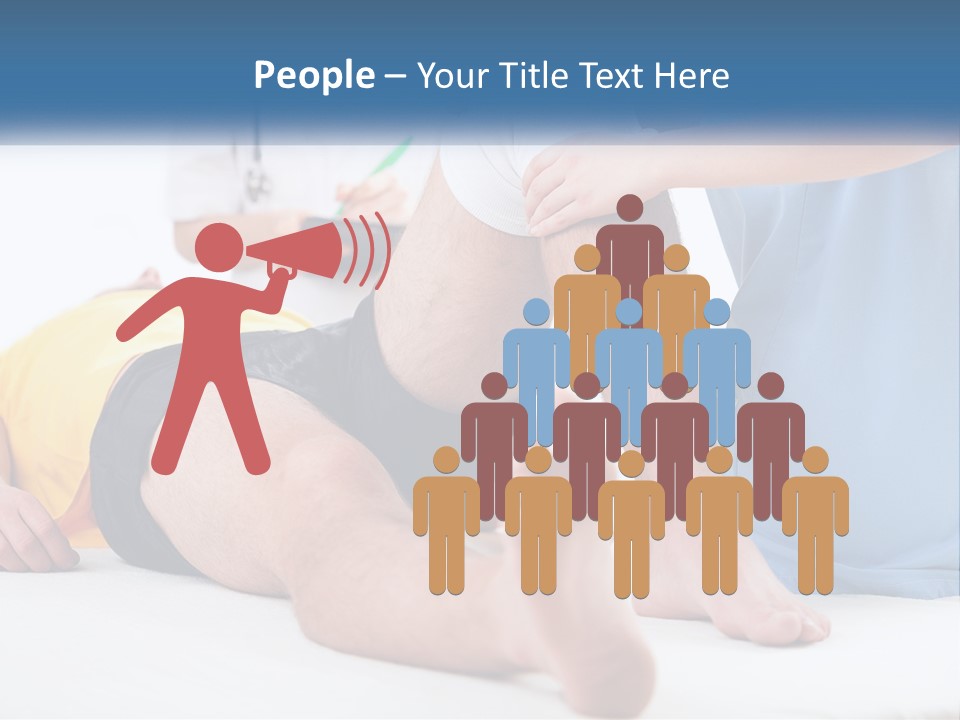 A Doctor Examining A Man's Leg With A Stethoscope PowerPoint Template