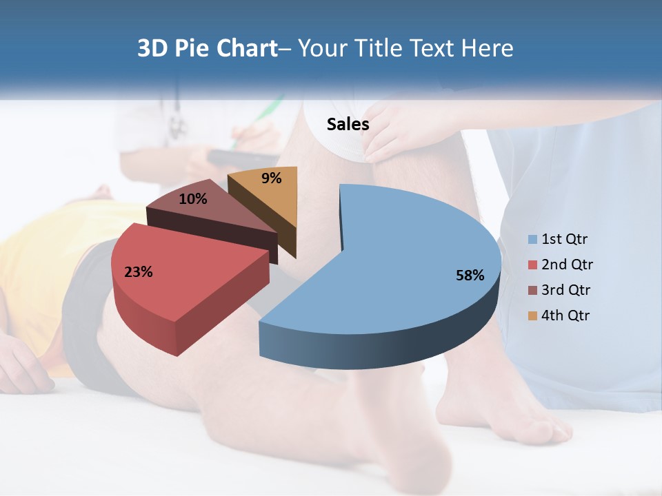 A Doctor Examining A Man's Leg With A Stethoscope PowerPoint Template
