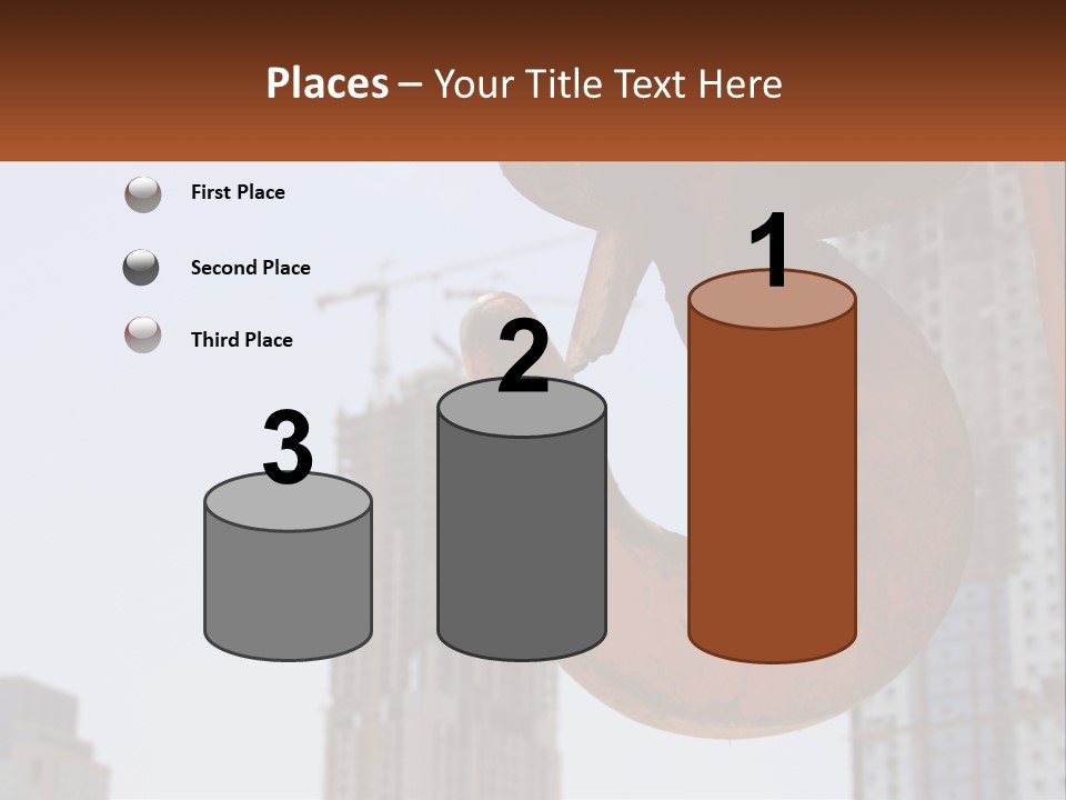 A Rusted Chain With A Building In The Background PowerPoint Template