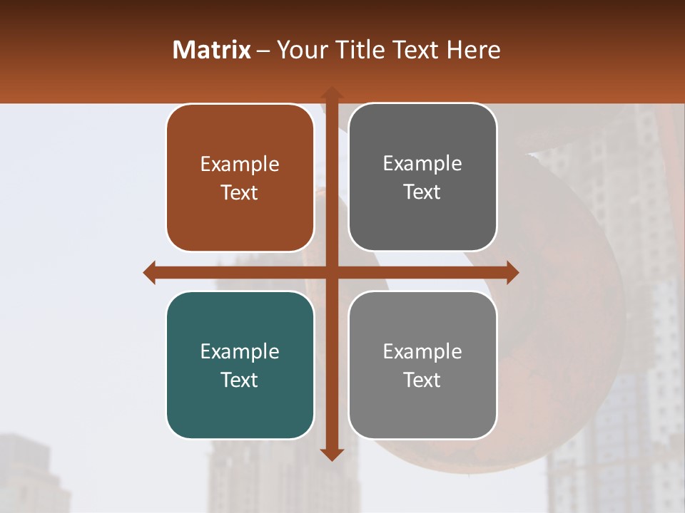 A Rusted Chain With A Building In The Background PowerPoint Template