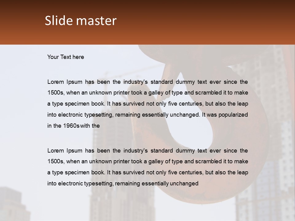 A Rusted Chain With A Building In The Background PowerPoint Template