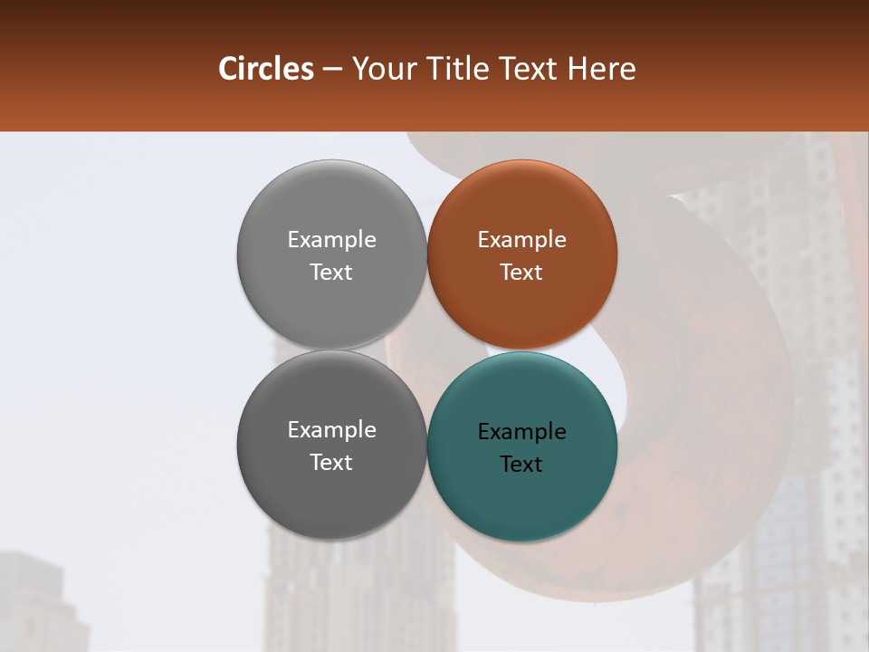 A Rusted Chain With A Building In The Background PowerPoint Template