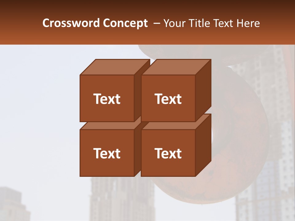 A Rusted Chain With A Building In The Background PowerPoint Template