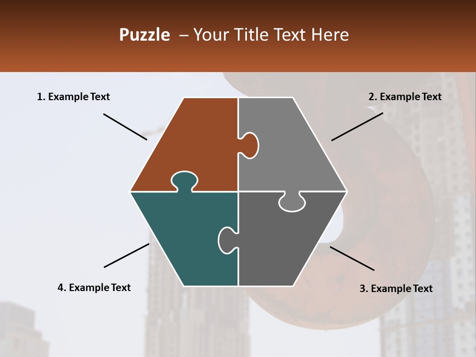 A Rusted Chain With A Building In The Background PowerPoint Template