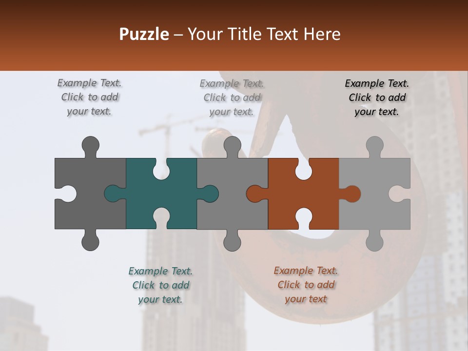 A Rusted Chain With A Building In The Background PowerPoint Template