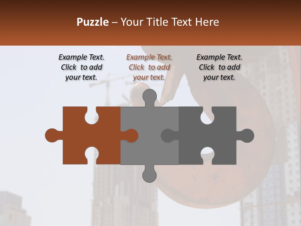 A Rusted Chain With A Building In The Background PowerPoint Template