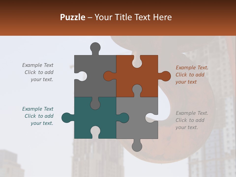 A Rusted Chain With A Building In The Background PowerPoint Template
