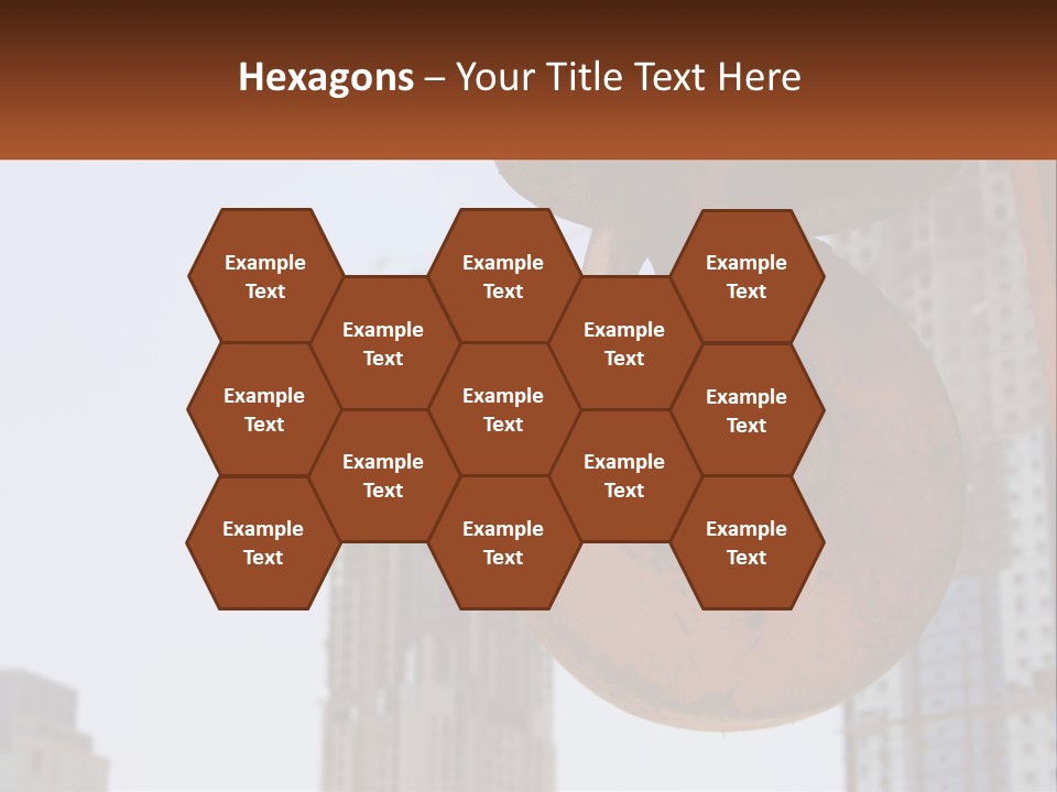 A Rusted Chain With A Building In The Background PowerPoint Template