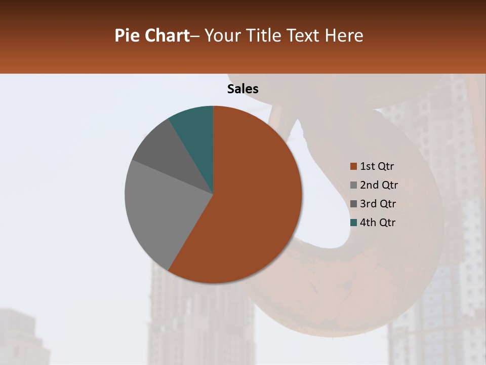 A Rusted Chain With A Building In The Background PowerPoint Template