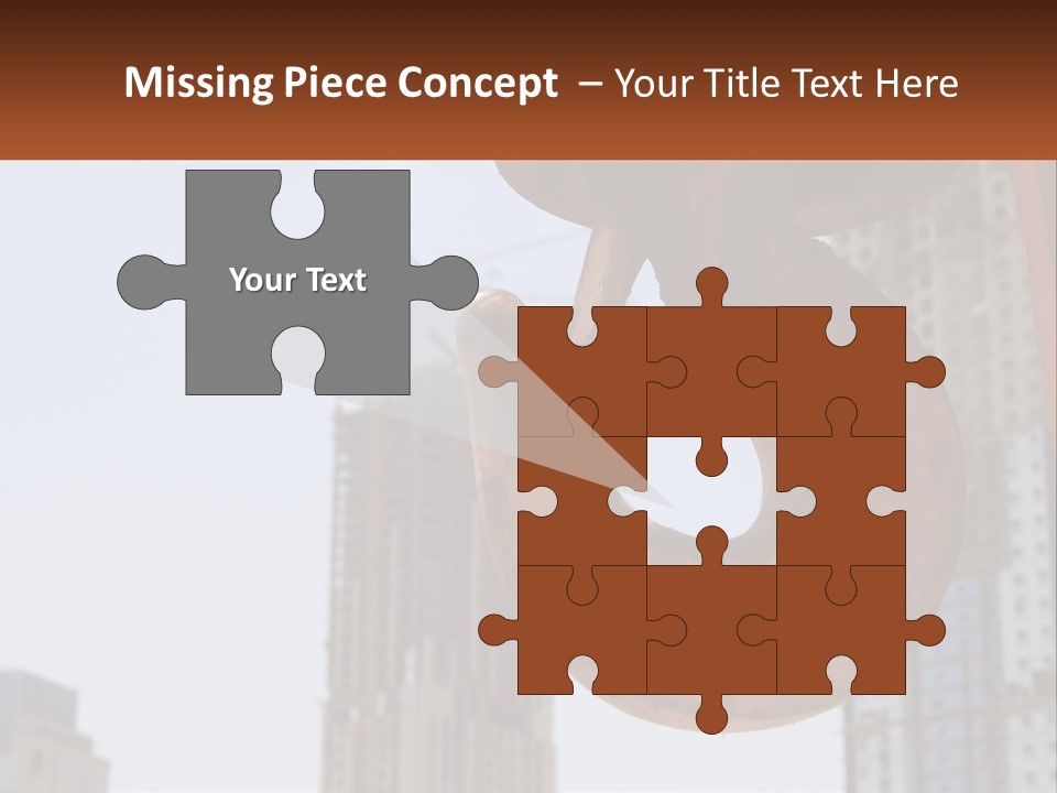 A Rusted Chain With A Building In The Background PowerPoint Template