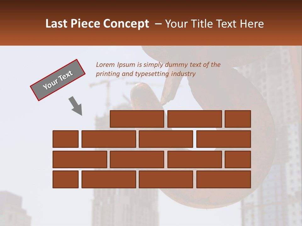 A Rusted Chain With A Building In The Background PowerPoint Template