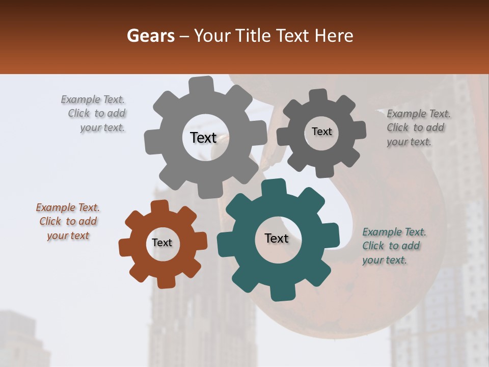 A Rusted Chain With A Building In The Background PowerPoint Template