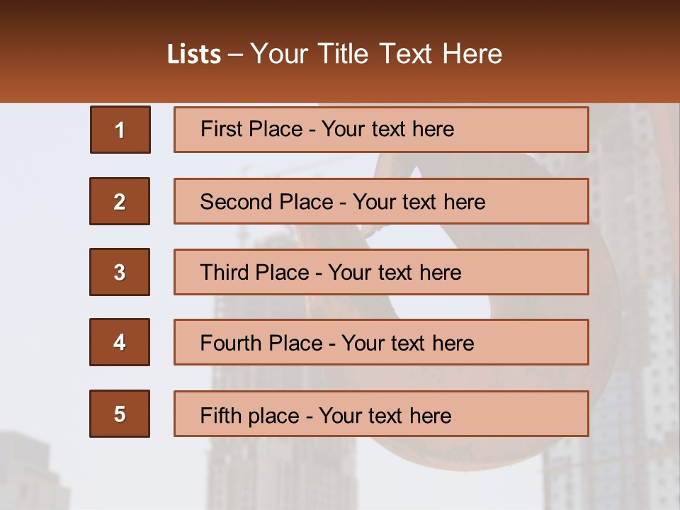 A Rusted Chain With A Building In The Background PowerPoint Template