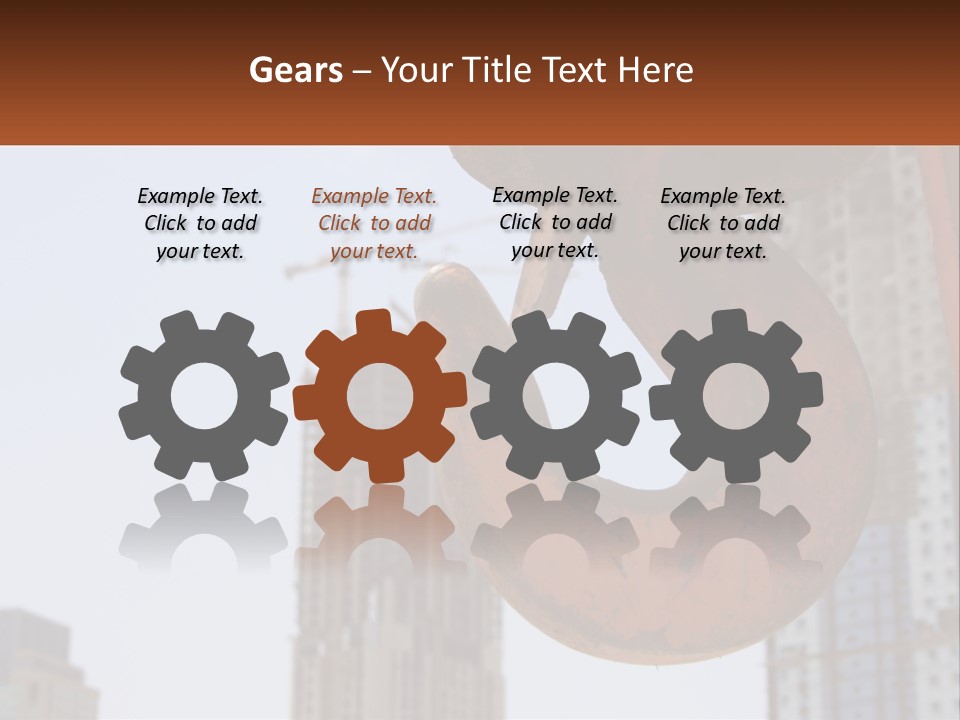 A Rusted Chain With A Building In The Background PowerPoint Template