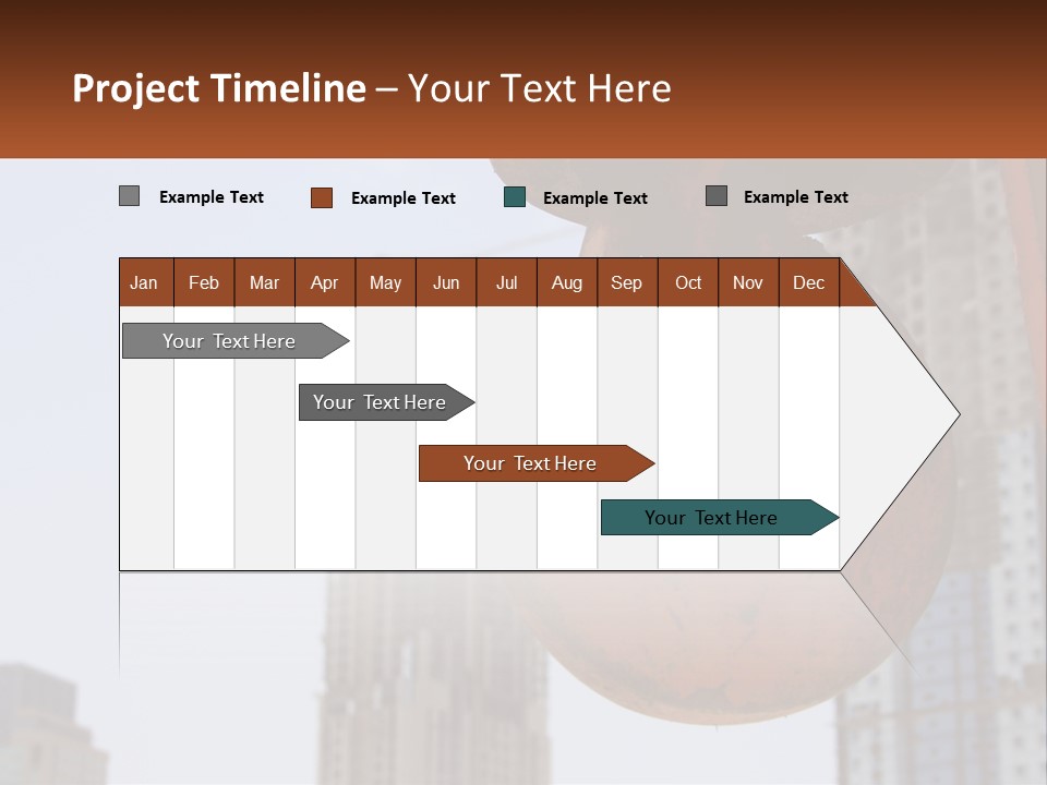 A Rusted Chain With A Building In The Background PowerPoint Template