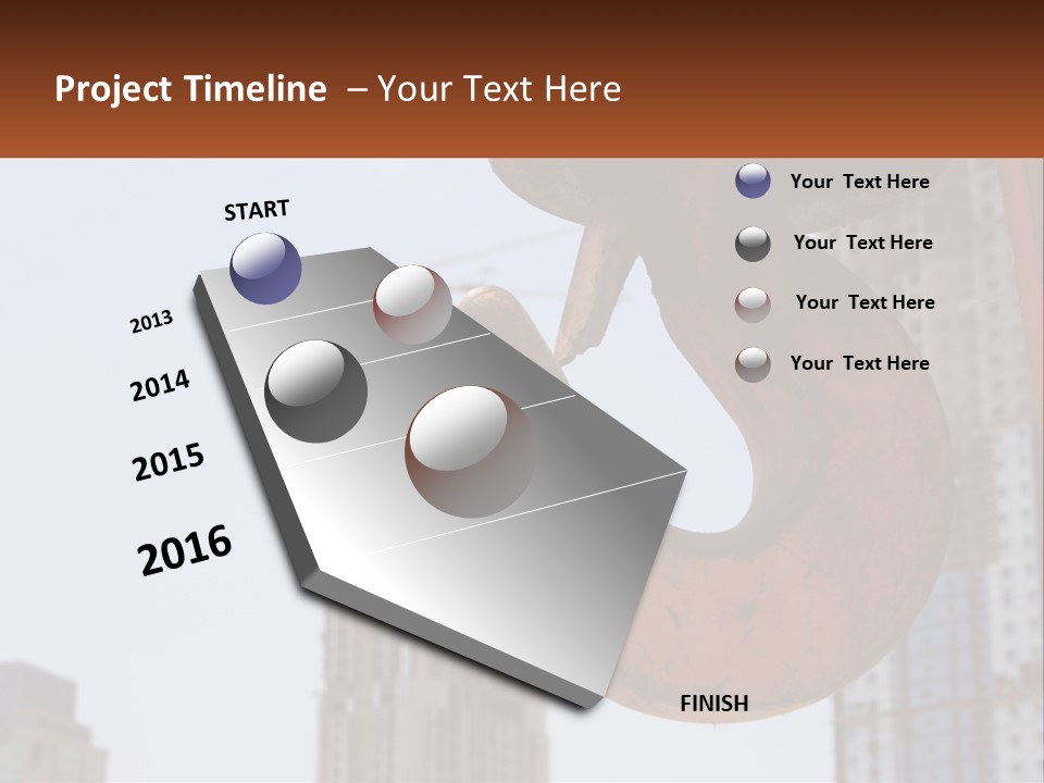 A Rusted Chain With A Building In The Background PowerPoint Template